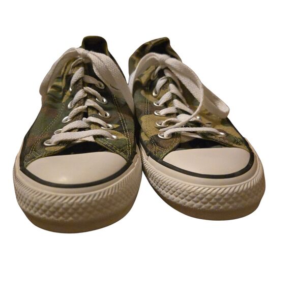 Converse All Star Low Top Canvas Tennis Shoes Womens 8 Mens 6 Camouflage Jungle - Picture 2 of 12